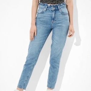 𝅺AMERICAN Eagle Women's 90s Paper Bag Slim Boyfriend Jeans Sz 6